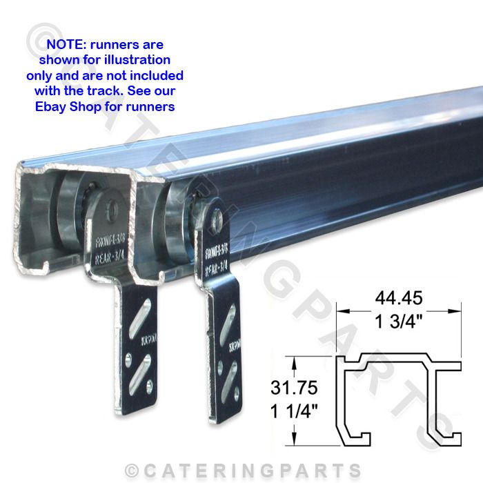 3m LENGTH OF HANGING / SLIDING DOOR RUNNER TRACK 3 METRE 3000mm / 9 ft